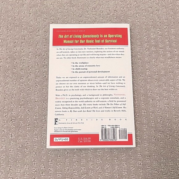 The Art of Living Consciously book by Nathaniel Branden. - Picture 2 of 2